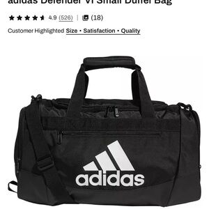 Adidas Classic Black Duffel Bag